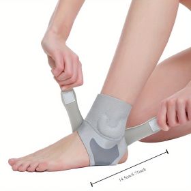 1pc Universal Adjustable Ankle Brace - Ultra-Breathable & Silicone-Enhanced Support - Durable Neoprene Foot Sleeve for Unisex - Customizable Fit